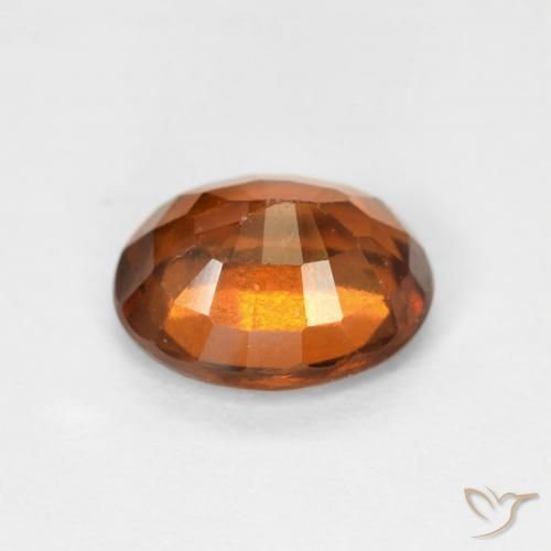 granate hessonita Naranja rojizo natural de 1.23 ct, Ovalada, VS
