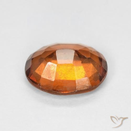 granate hessonita Naranja rojizo natural de 1.66 ct, Ovalada, VVS-VS