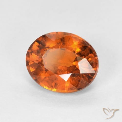 granate hessonita Medium Dark-Orange natural de 1.51 ct, Ovalada, VVS-VS