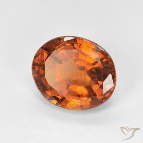 granate hessonita Medium Dark-Orange natural de 2.38 ct, Ovalada, VS-SI
