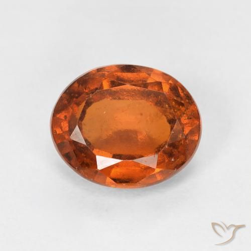 1.42ct Natural Medium Dark-Orange Granate Hessonita, Ovalada, VS-SI