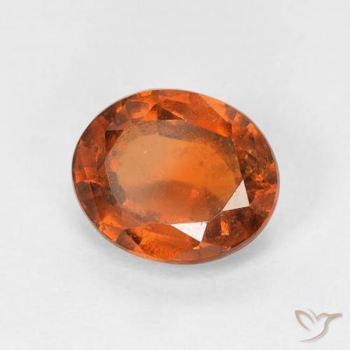 granate hessonita Medium Dark-Orange natural de 1.42 ct, Ovalada, VS-SI