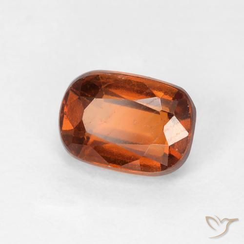 granate hessonita Naranja oscuro natural de 1.32 ct, Forma Cojín, VVS-VS