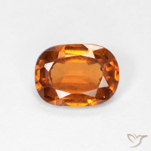 1.48ct Natural Naranja amarillento granate hessonita, Forma Cojín, VVS-VS
