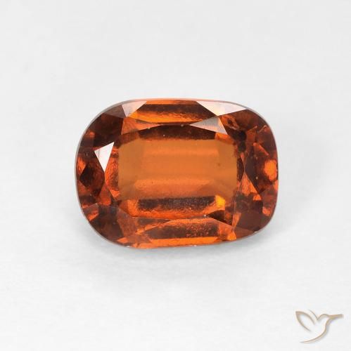 1.98ct Natural Naranja rojizo granate hessonita, Forma Cojín, VVS-VS