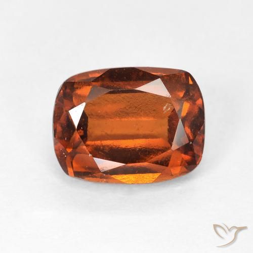 2.53ct Natural Ámbar naranja granate hessonita, Forma Cojín, VVS-VS