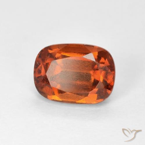 2.05ct Natural Ámbar naranja granate hessonita, Forma Cojín, VVS-VS