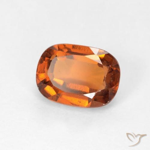 granate hessonita Naranja oscuro natural de 1.22 ct, Forma Cojín, VVS-VS