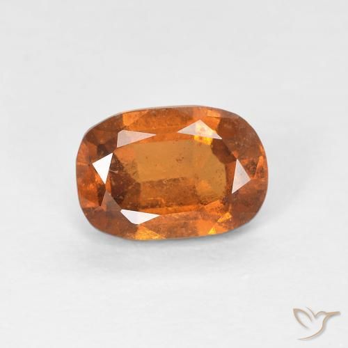 1.00ct Natural Naranja amarillento Granate Hessonita, Ovalada, VS-SI