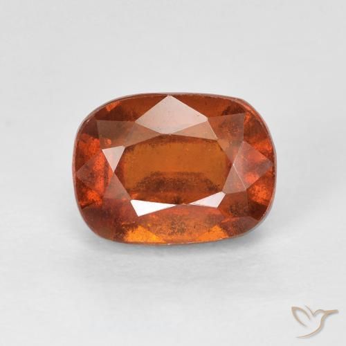 2.56ct Natural Naranja rojizo granate hessonita, Forma Cojín, VS-SI