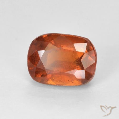 granate hessonita Naranja rojizo natural de 2.56 ct, Forma Cojín, VS-SI