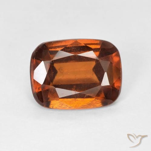 2.44ct Natural Naranja rojizo granate hessonita, Forma Cojín, VS-SI