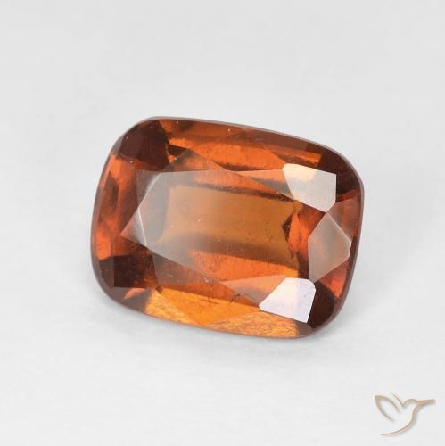 granate hessonita Naranja rojizo natural de 2.44 ct, Forma Cojín, VS-SI