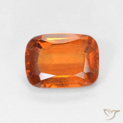 2.01ct Natural Naranja medio granate hessonita, Forma Cojín, VS-SI
