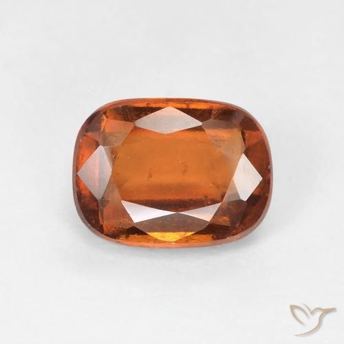 1.92ct Natural Naranja oscuro granate hessonita, Forma Cojín, VS-SI