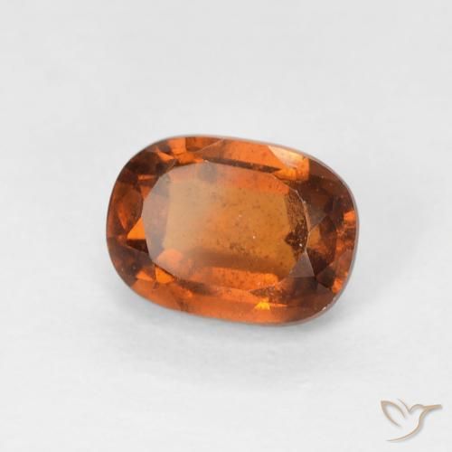 granate hessonita Ámbar naranja natural de 1.29 ct, Forma Cojín, VS-SI