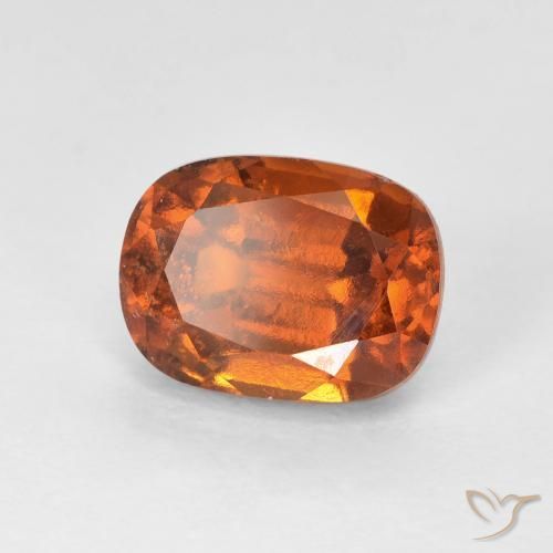 granate hessonita Naranja oscuro natural de 2.27 ct, Forma Cojín, VS-SI