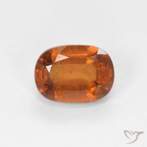 1.14ct Natural Naranja oscuro Granate Hessonita, Ovalada, VS-SI