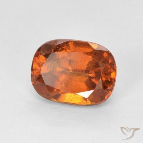 2.00ct Natural Medium Dark-Orange Granate Hessonita, Ovalada, VS-SI
