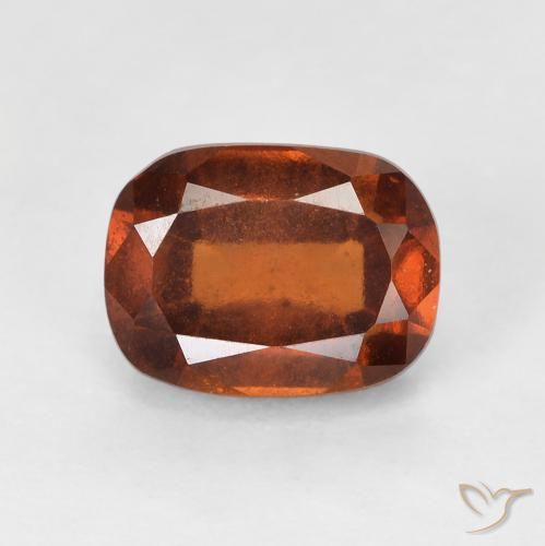 2.29ct Natural Naranja medio granate hessonita, Forma Cojín, VS-SI