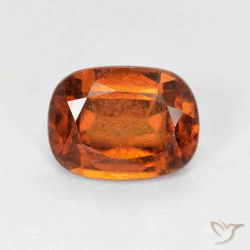 granate hessonita Naranja oscuro natural de 1.75 ct, Forma Cojín, VS
