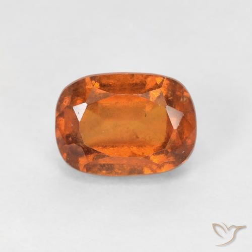 1.54ct Natural Naranja oscuro granate hessonita, Forma Cojín, VS-SI