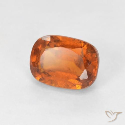 granate hessonita Naranja oscuro natural de 1.54 ct, Forma Cojín, VS-SI