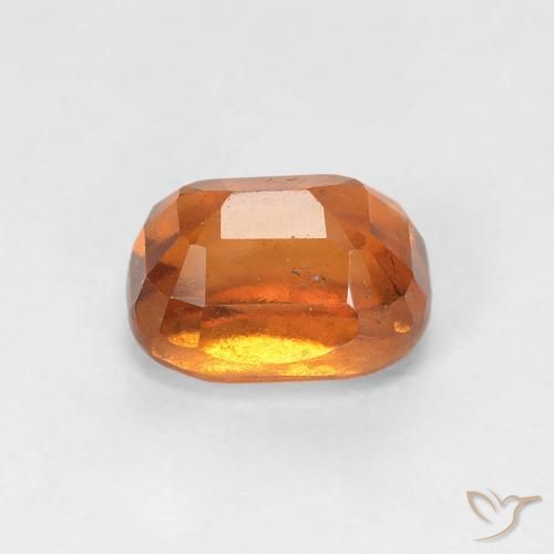 granate hessonita Naranja oscuro natural de 1.54 ct, Forma Cojín, VS-SI