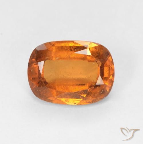 1.55ct Natural Naranja medio granate hessonita, Forma Cojín, VS-SI