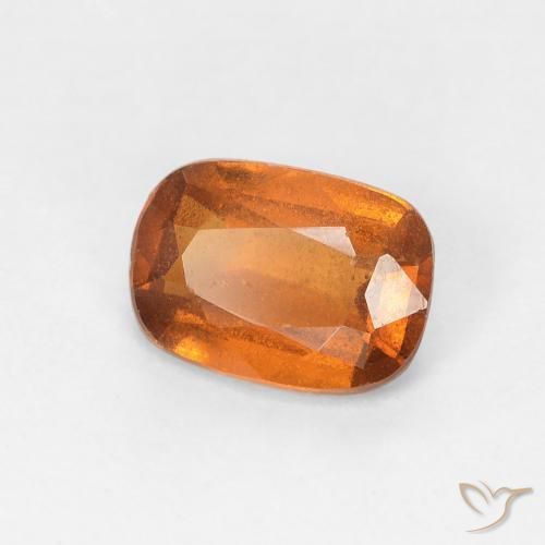 granate hessonita Naranja oscuro natural de 0.94 ct, Forma Cojín, VS-SI