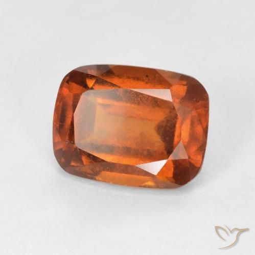 2.68ct Natural Ámbar naranja granate hessonita, Forma Cojín, VS