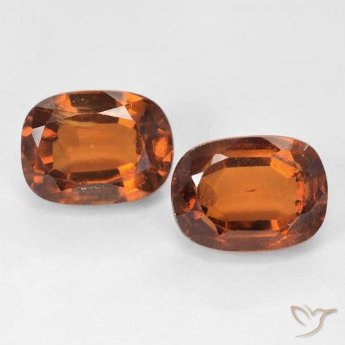 4.23ctw Natural Ámbar naranja granate hessonita, Forma Cojín, VS