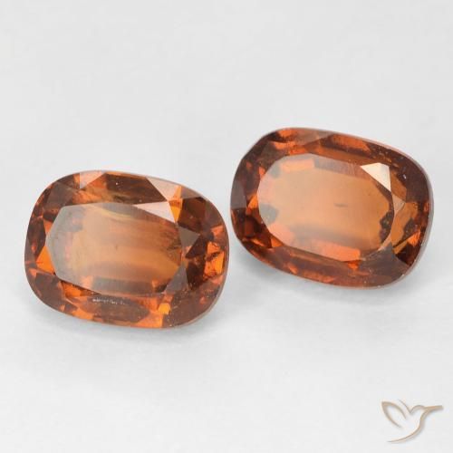 Gemas de granate hessonita Ámbar naranja natural de 4.23 ct, Forma Cojín, VS