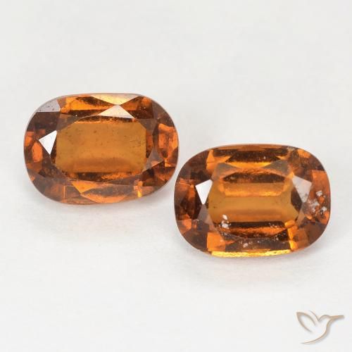 2.31ctw Natural Naranja marrón granate hessonita, Forma Cojín, VS