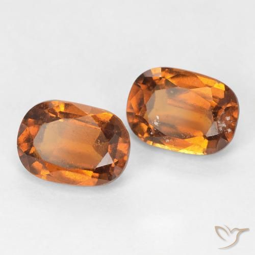 Gemas de granate hessonita Naranja marrón natural de 2.31 ct, Forma Cojín, VS