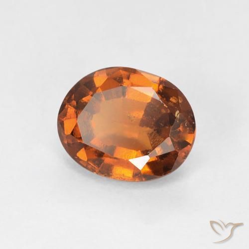 granate hessonita Naranja oscuro natural de 1.55 ct, Ovalada, VS