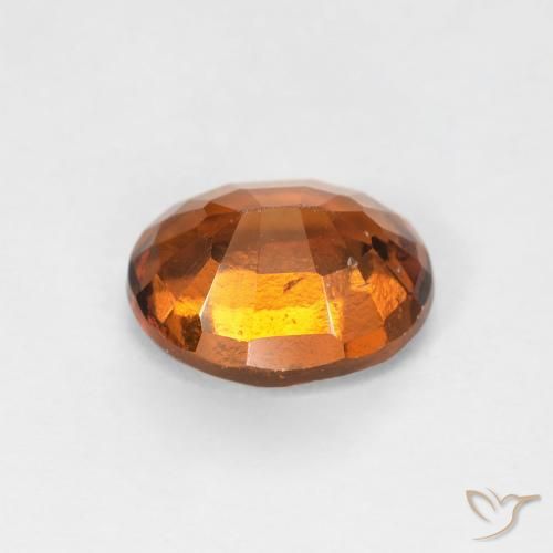 granate hessonita Naranja oscuro natural de 1.55 ct, Ovalada, VS