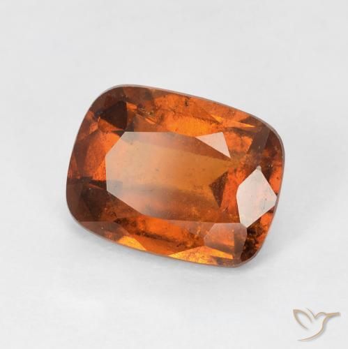 granate hessonita Naranja oscuro natural de 2.60 ct, Forma Cojín, VS-SI