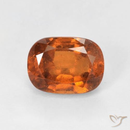 2.04ct Natural Naranja oscuro granate hessonita, Forma Cojín, VS-SI