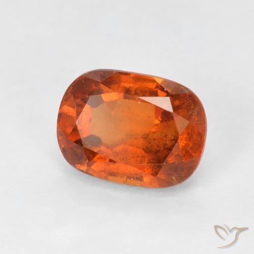 granate hessonita Naranja oscuro natural de 2.04 ct, Forma Cojín, VS-SI