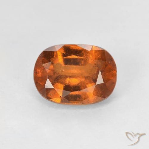 1.22ct Natural Naranja oscuro Granate Hessonita, Ovalada, VS-SI