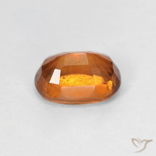 granate hessonita Naranja oscuro natural de 1.22 ct, Ovalada, VS-SI