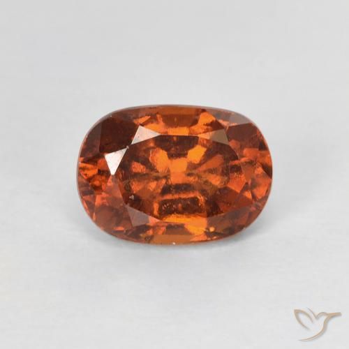 1.24ct Natural Naranja medio Granate Hessonita, Ovalada, VS