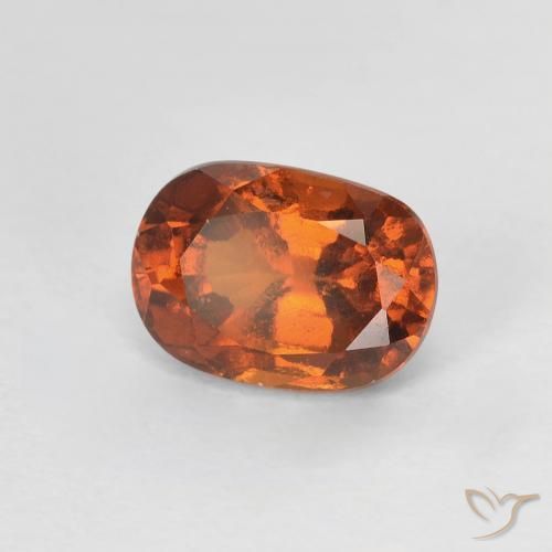 granate hessonita Naranja medio natural de 1.24 ct, Ovalada, VS