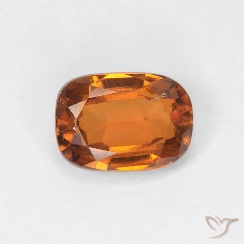 1.13ct Natural Naranja medio granate hessonita, Forma Cojín, VS