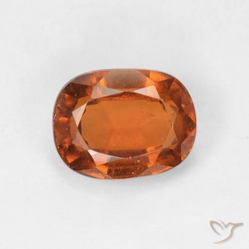 1.72ct Natural Medium Dark-Orange granate hessonita, Forma Cojín, VS
