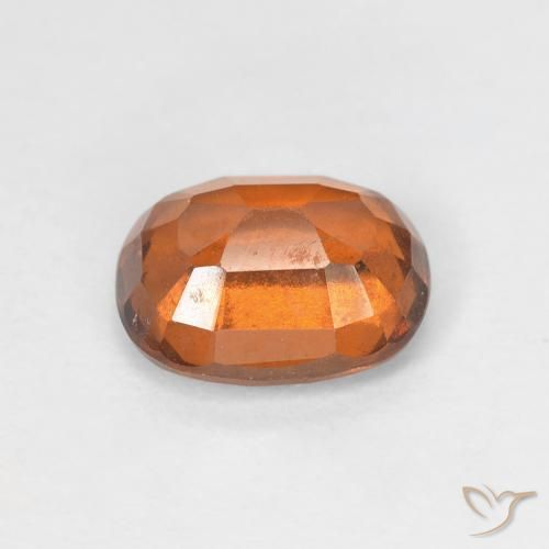 granate hessonita Medium Dark-Orange natural de 1.72 ct, Forma Cojín, VS