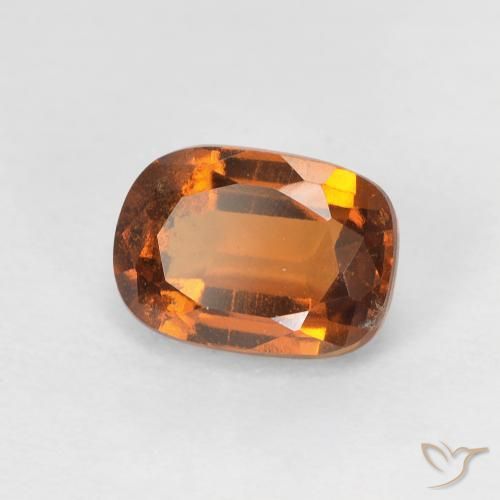granate hessonita Naranja oscuro natural de 1.36 ct, Forma Cojín, VS