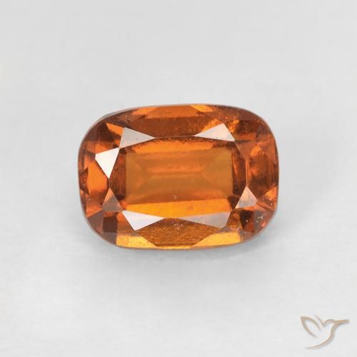 1.34ct Natural Naranja oscuro granate hessonita, Forma Cojín, VS
