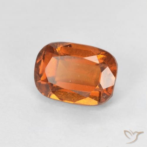 granate hessonita Naranja oscuro natural de 1.34 ct, Forma Cojín, VS